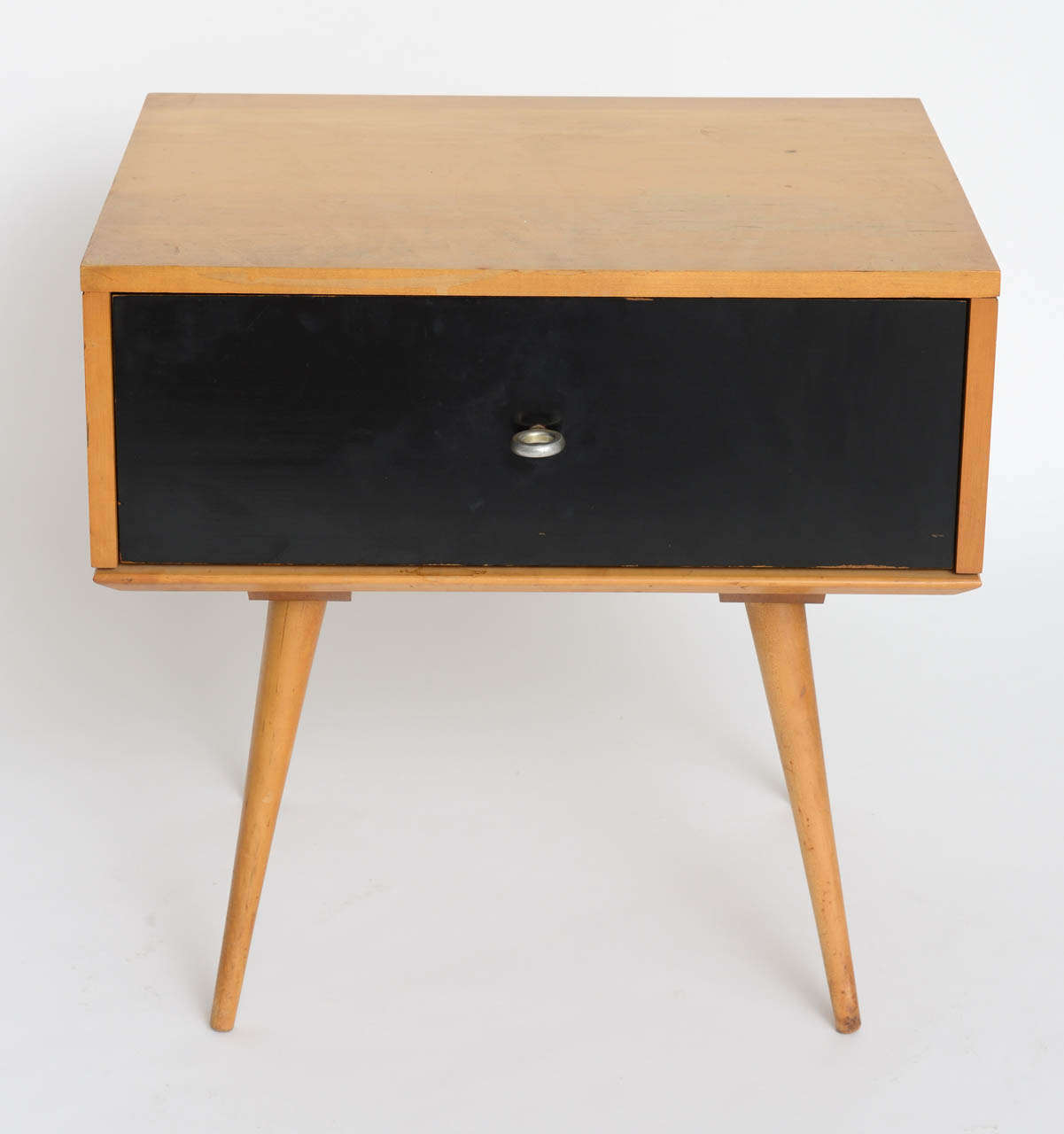 Beautiful Paul McCobb Planner Group Single drawer nightstand in solid maple.