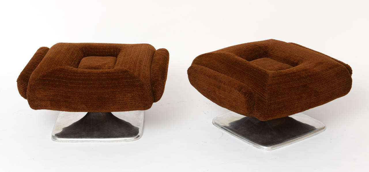French Jean Prevost Loveseat and 2 Ottomans, 1970 3