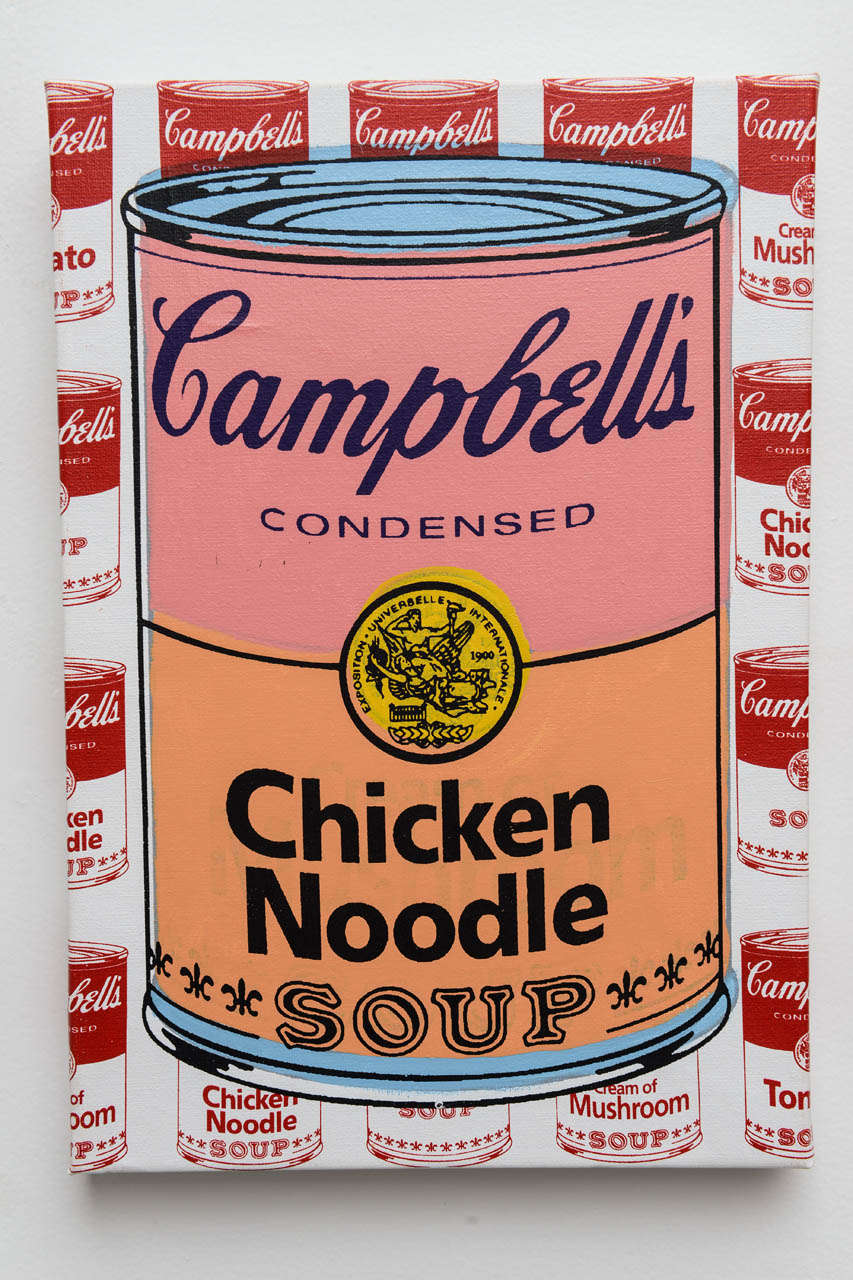 Series of 3 Steve Kaufman Campbell's Soup Cans, 20th Century In Excellent Condition In Miami, FL