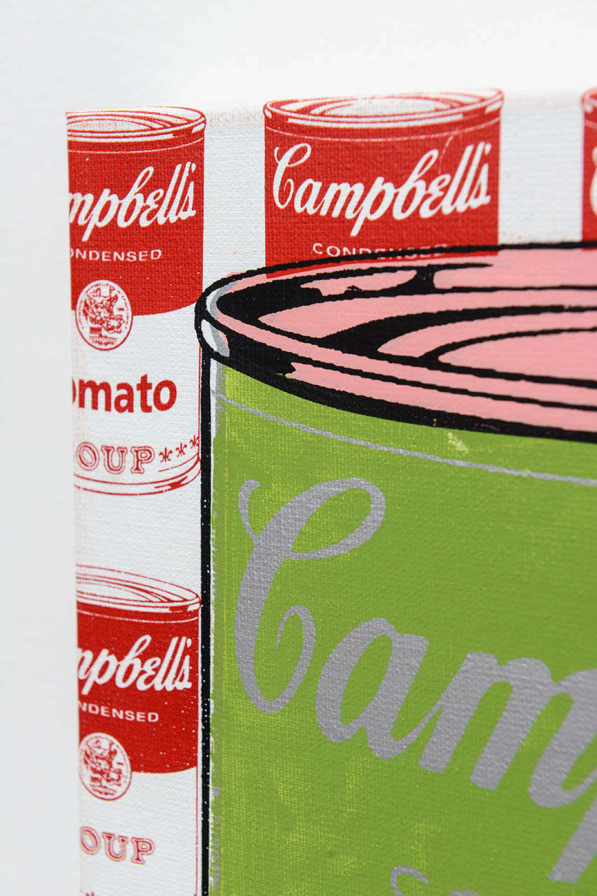 Canvas Series of 3 Steve Kaufman Campbell's Soup Cans, 20th Century