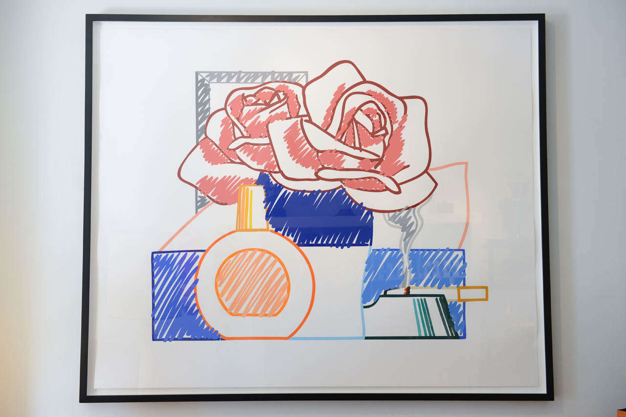 Beautiful oversized still life by Tom Wesselmann.  Piece is signed and numbered 2/90.  Tom Wesselmann was an American artist associated with the Pop art movement who worked in painting, collage and sculpture.  He is highly prized and collected.