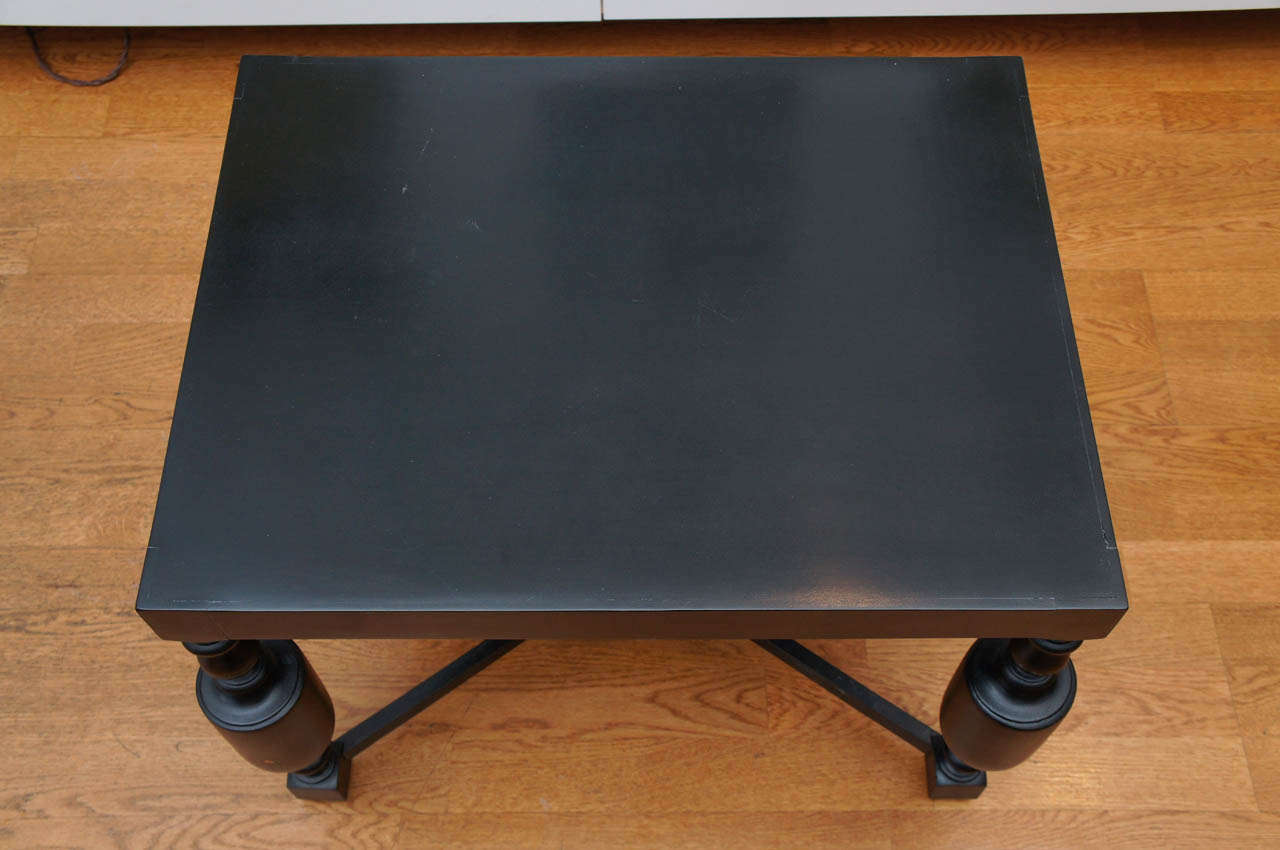 Mahogany X-Base Side Table