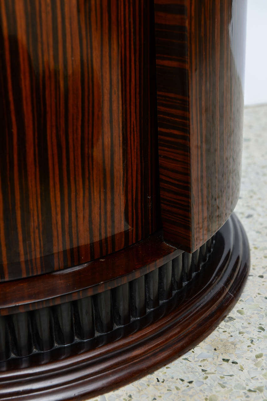 An Art Deco Ebony De Macassar Stool, France, 1930s 1