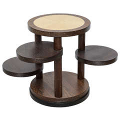 A French Art Deco Palisander and Sycamore Rotating Table, Andre Sornay