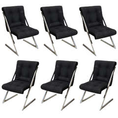 A Set of Six Milo Baughman for DIA "Z" Chairs 1960s USA