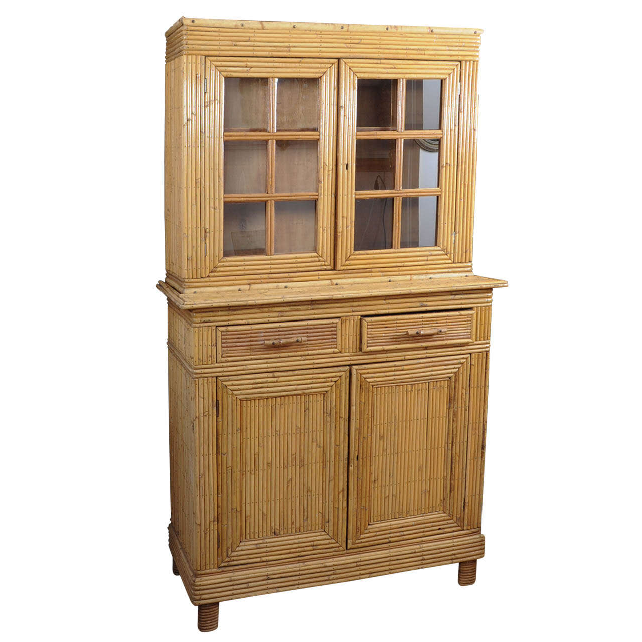 French Bamboo Cupboard For Sale