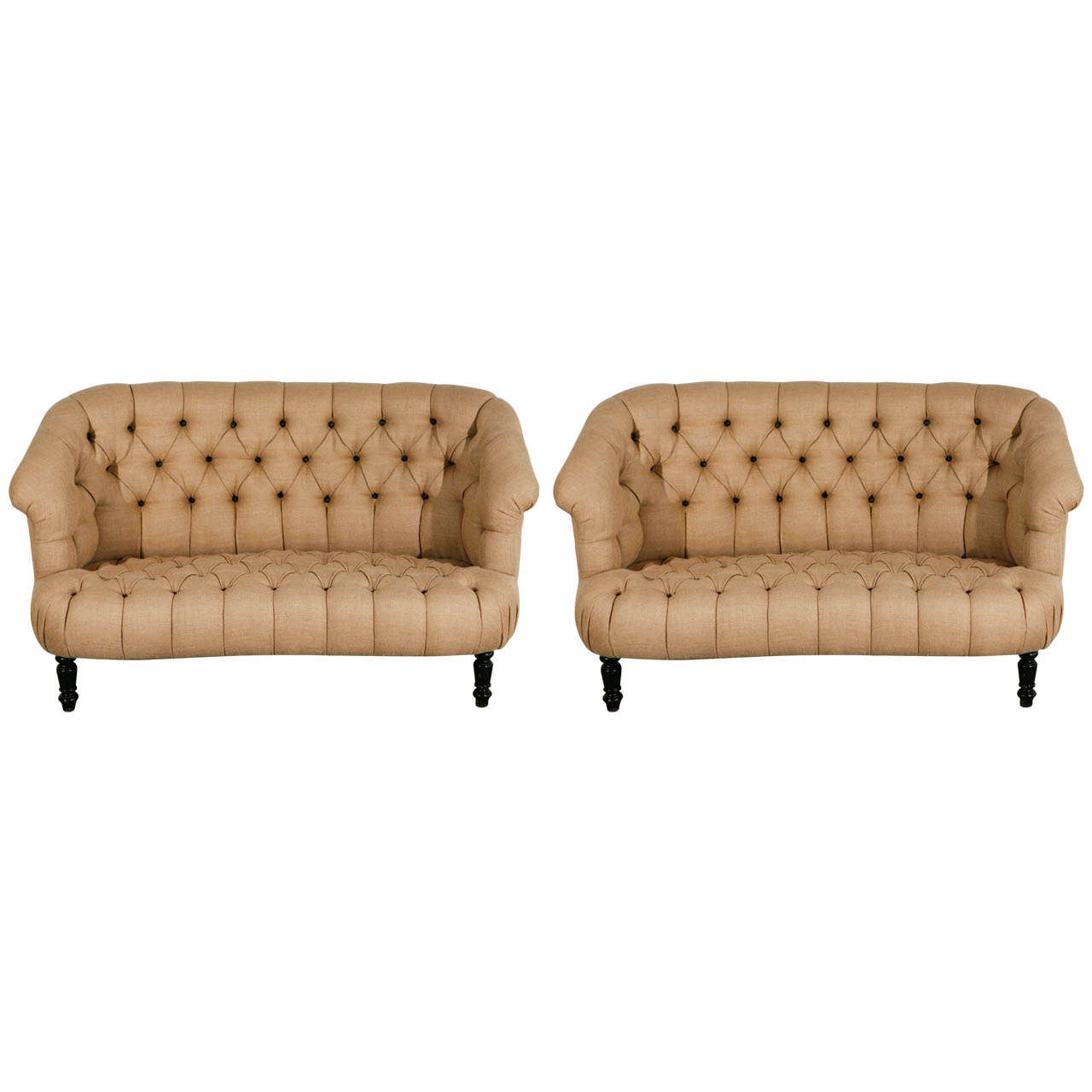 Paar gepolsterte Sofas