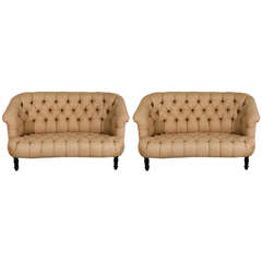 Pair of Upholstered Settees