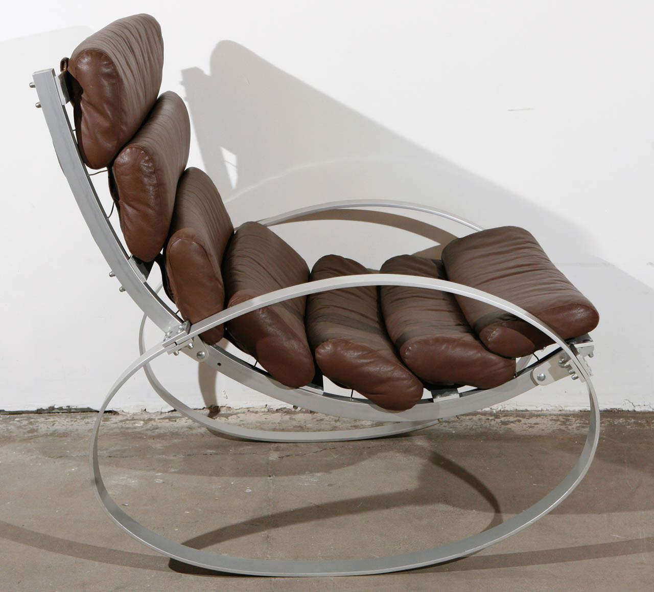 Aluminum Hans Kaufeld Rocking Chair For Sale