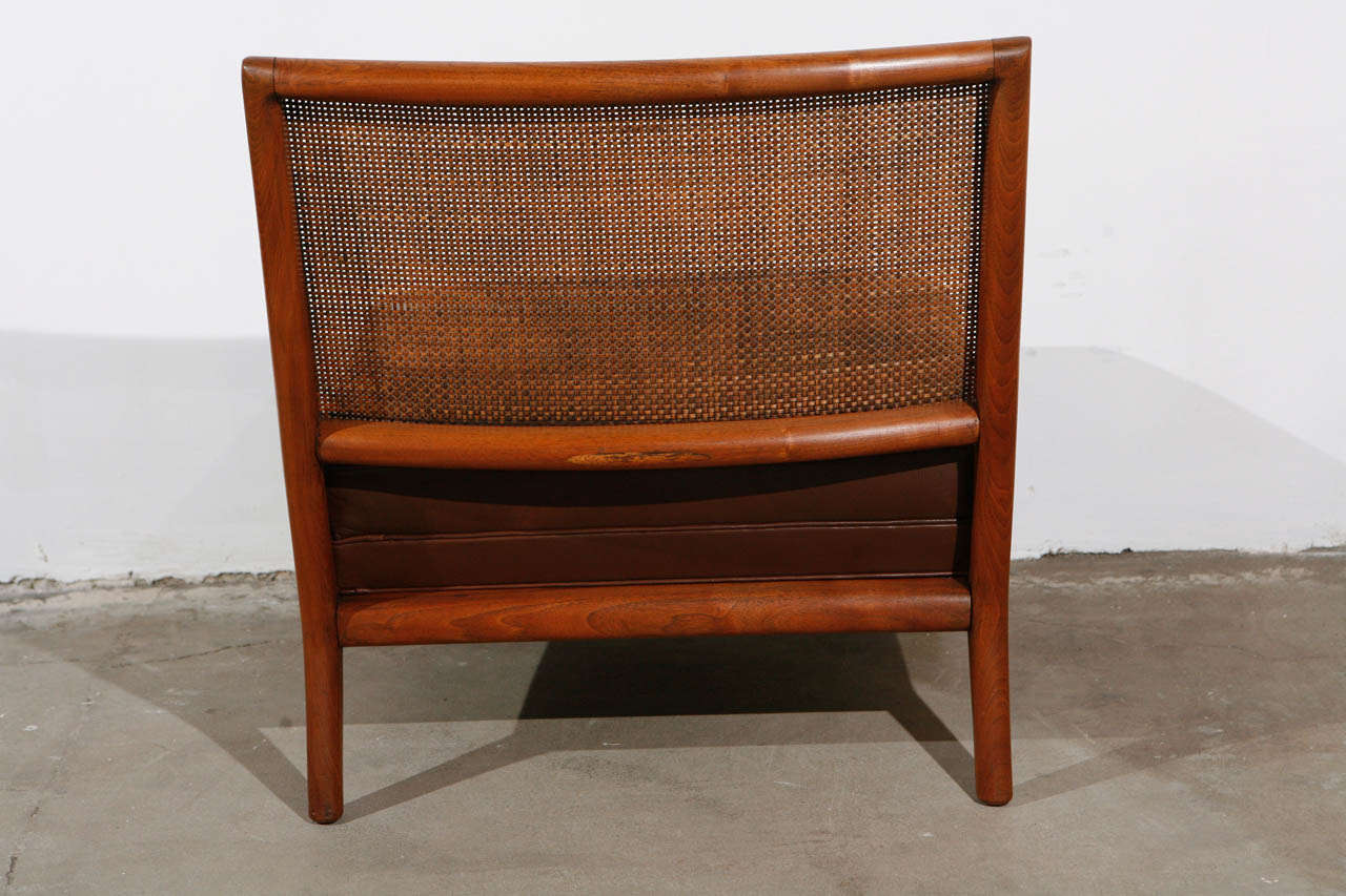 Walnut Pair of Slipper Chairs by T. H. Robsjohn-Gibbings