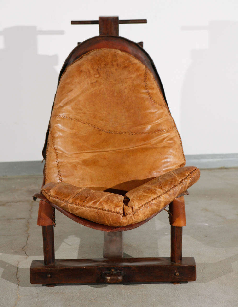 Brazilian Unusual Handmade Chair and Ottoman