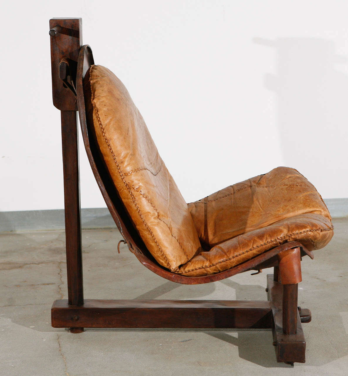Late 20th Century Unusual Handmade Chair and Ottoman