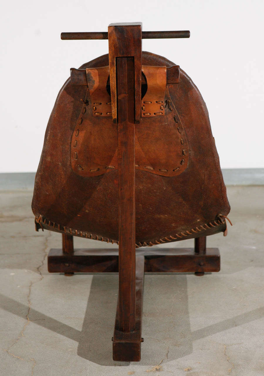 Unusual Handmade Chair and Ottoman 1