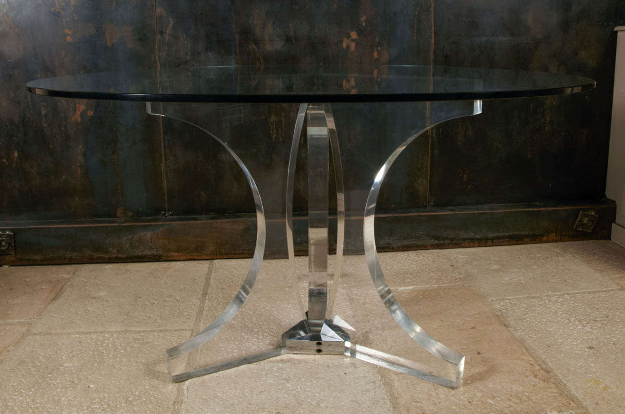 1970's Plexiglass Dining Table 2