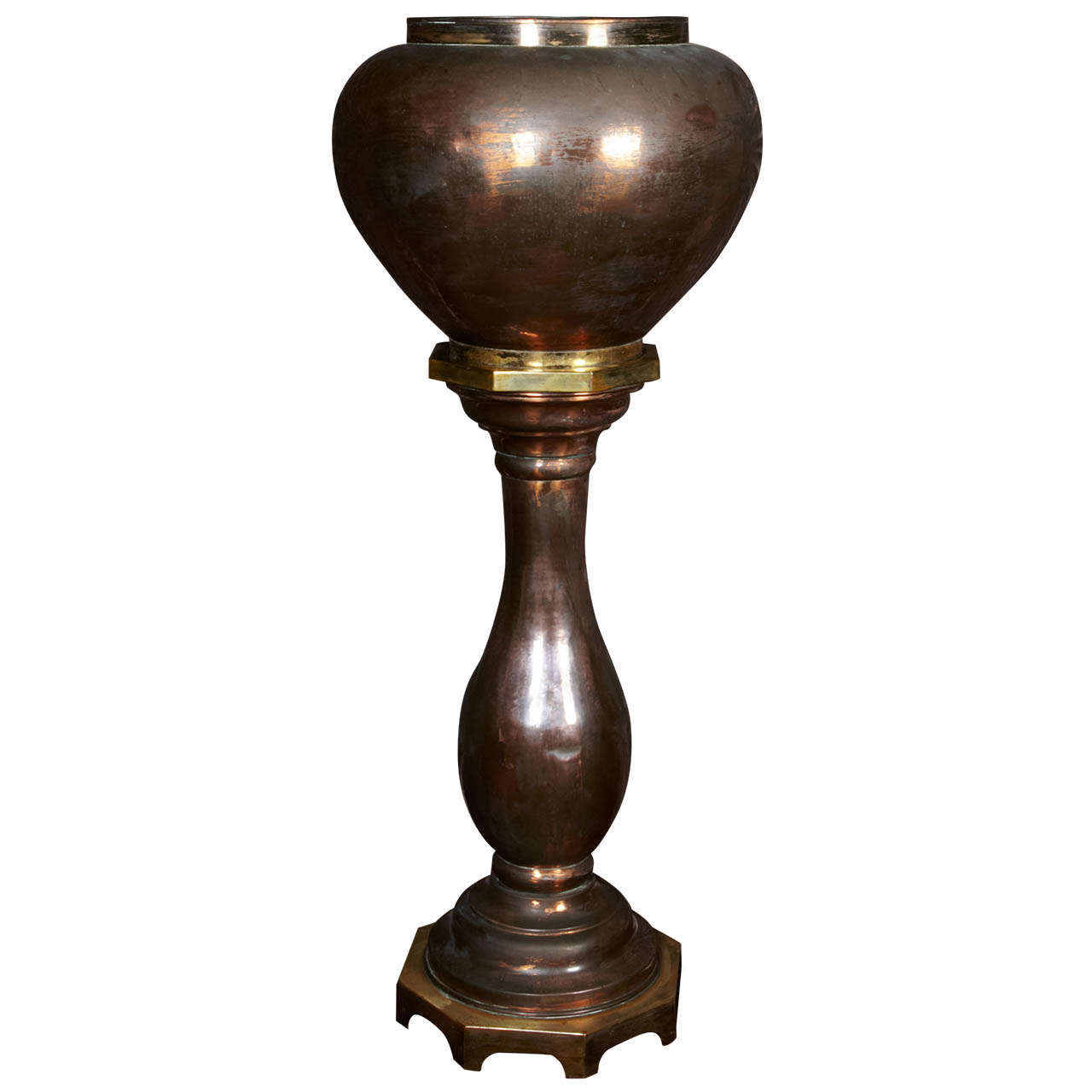 Large 19th Century Urn with Base For Sale