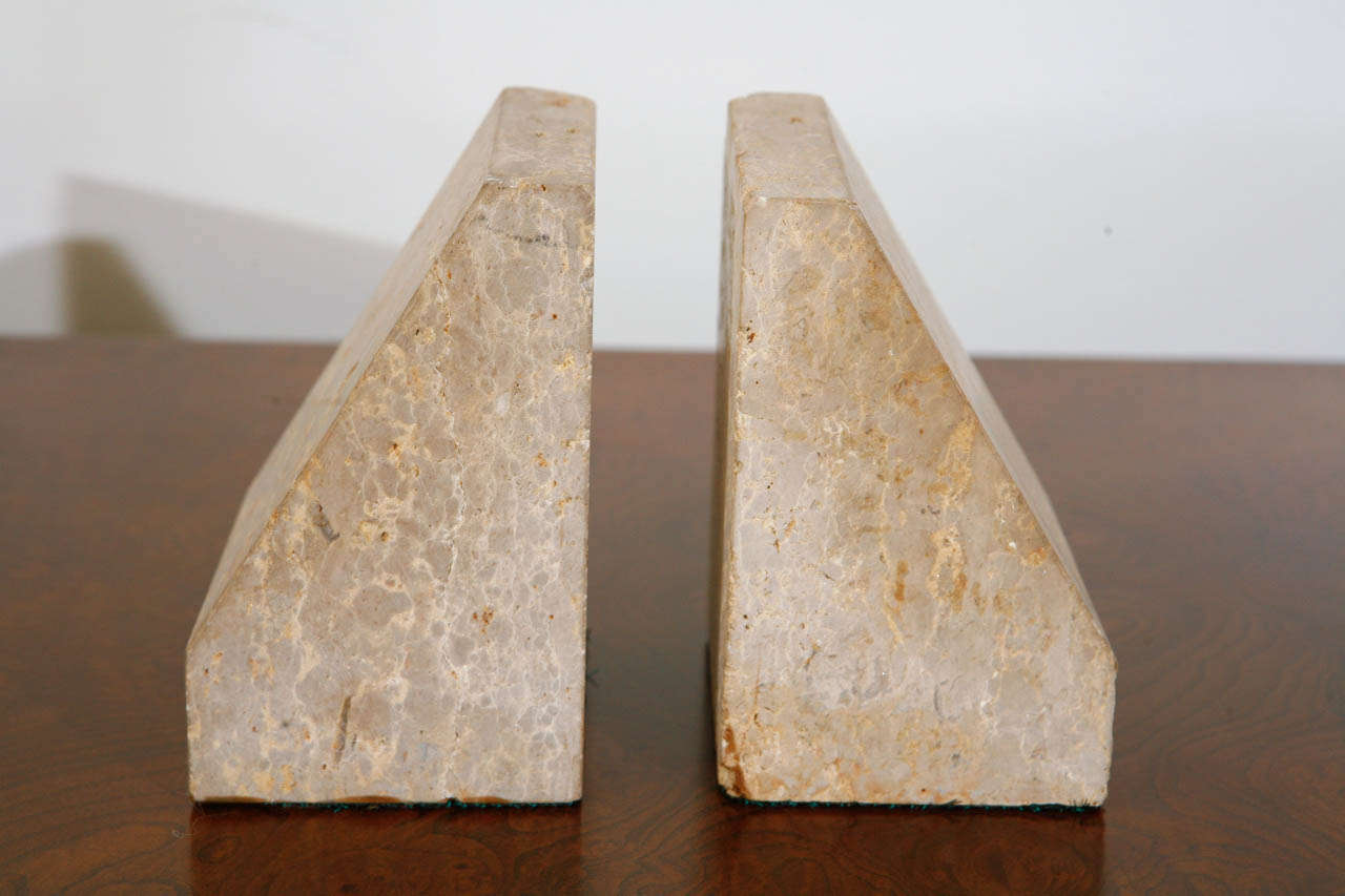 Pairs of Travertine Raymor Italy Book Ends 3