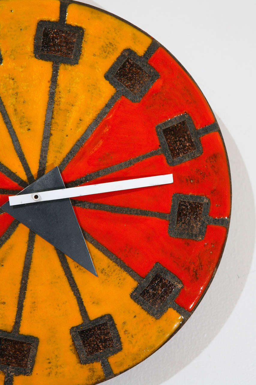 Italian Ceramic Mid-Century Clock 1