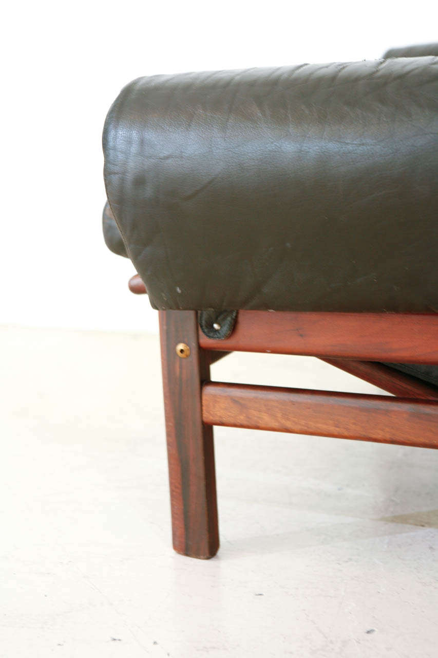 Norwegian Black Leather Club Chair 4