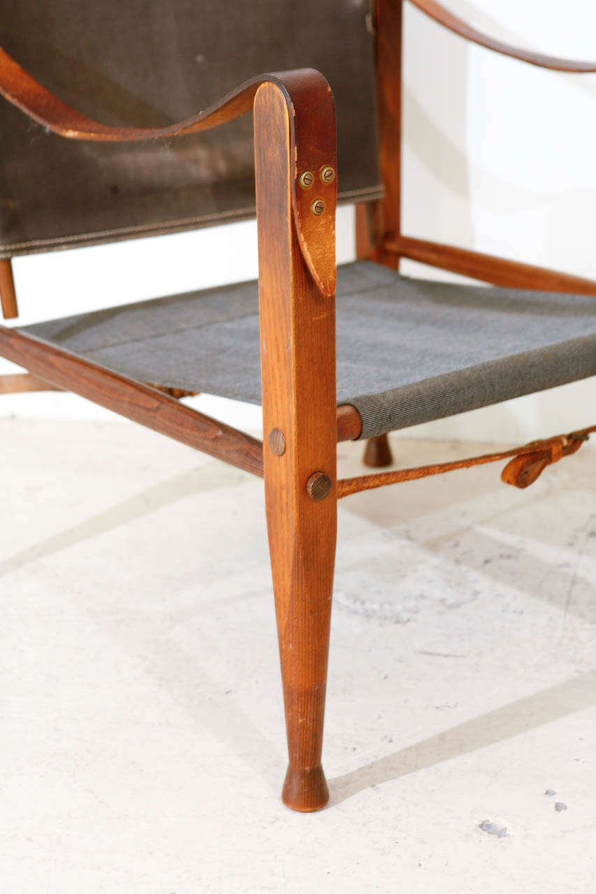 Safari Chair by Kaare Klint In Excellent Condition In Los Angeles, CA