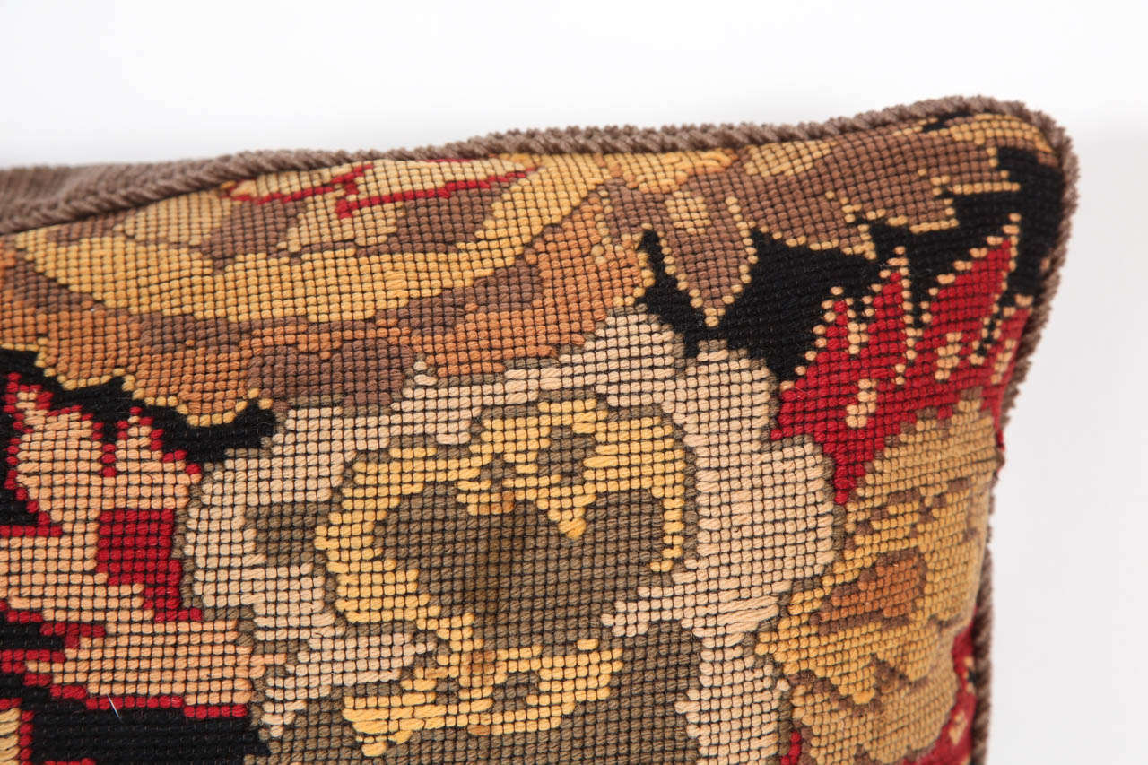 Custom Vintage Needlepoint Pillow at 1stdibs