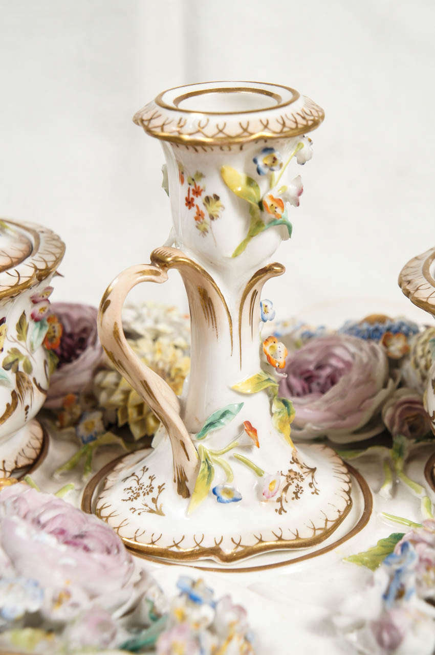 Minton “Triple Bucket” Inkwell, 1830 In Good Condition In Hudson, NY