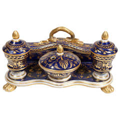 Royal Crown Derby Porcelain Inkwell