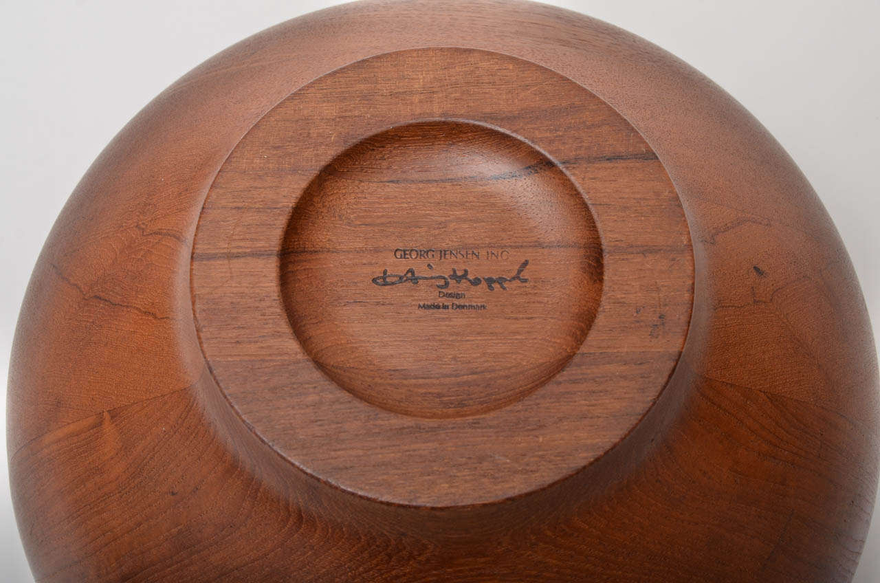Scandinavian Modern Henning Koppel Teak Bowl Designed for Georg Jensen