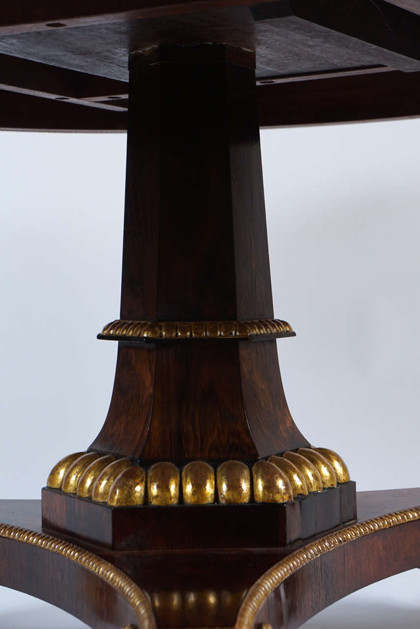 Early 19th Century Exceptional Parcel-Gilt Rosewood Center Table, Gillows, circa 1825