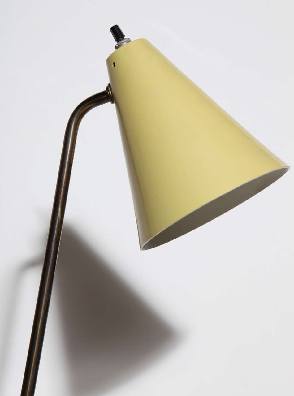 Mid-20th Century 1950's 3 Shade Tri-Color Lightolier Desk Lamp