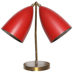 rare 1940s Greta Grossman Magnusson Double Cone Table Lamp