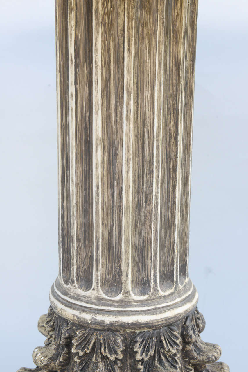 Pair of Hollywood Regency Column Form End Tables For Sale 1