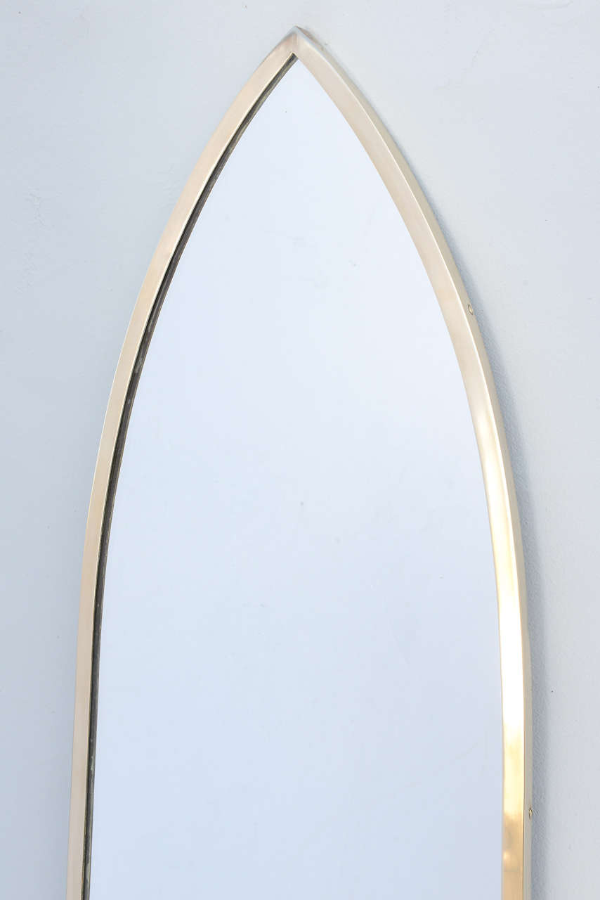 Gothic Arch Mirror in Brass Frame 2