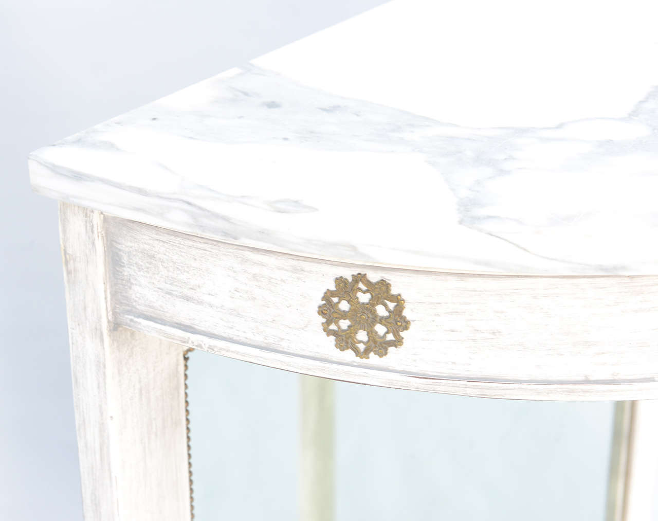 Painted Empire Demilune Pier Table For Sale 2