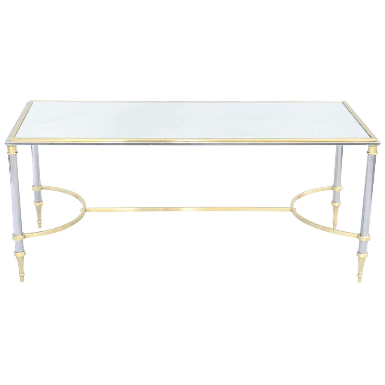 Jansen Style Coffee Table with Mirrored Top