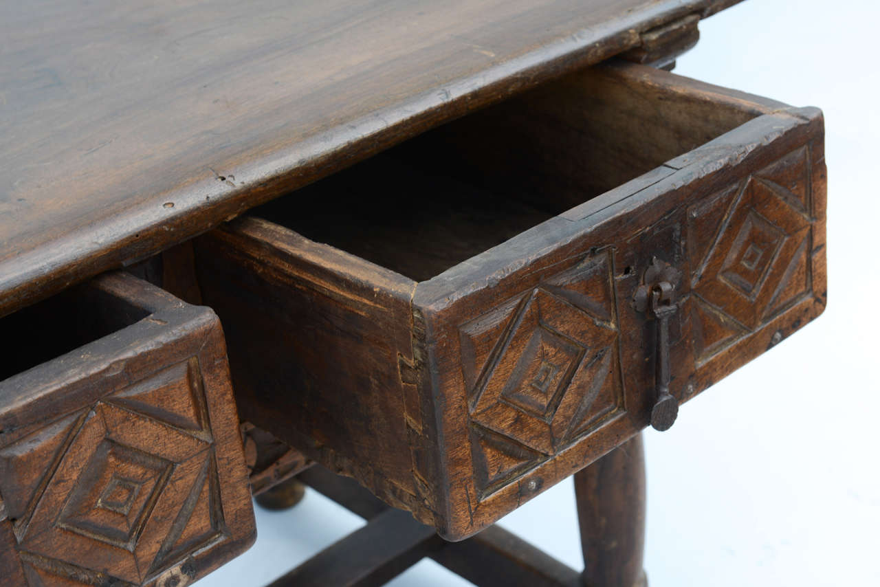 17th to 18th Century Spanish Walnut Refectory Table In Good Condition In West Palm Beach, FL