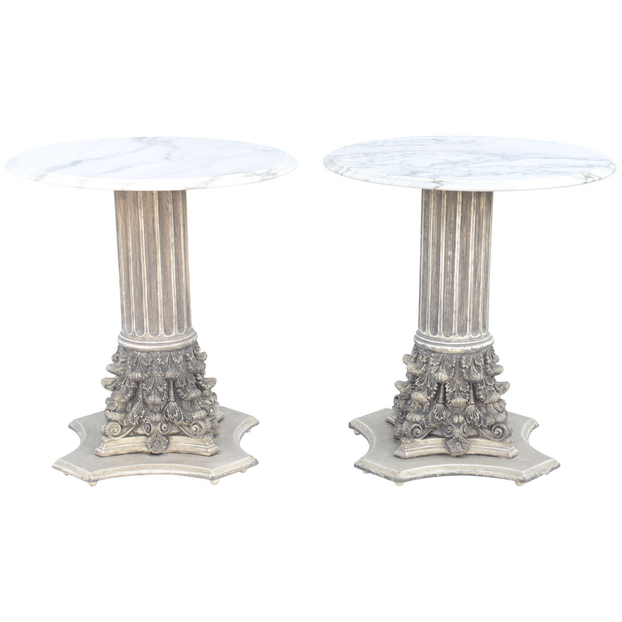 Pair Brass Italian Hollywood Regency Faux Bamboo X-Form End Tables at ...
