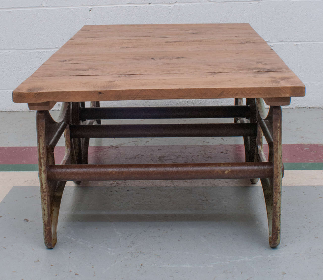 Industrial Base Coffee Table In Good Condition In Baltimore, MD