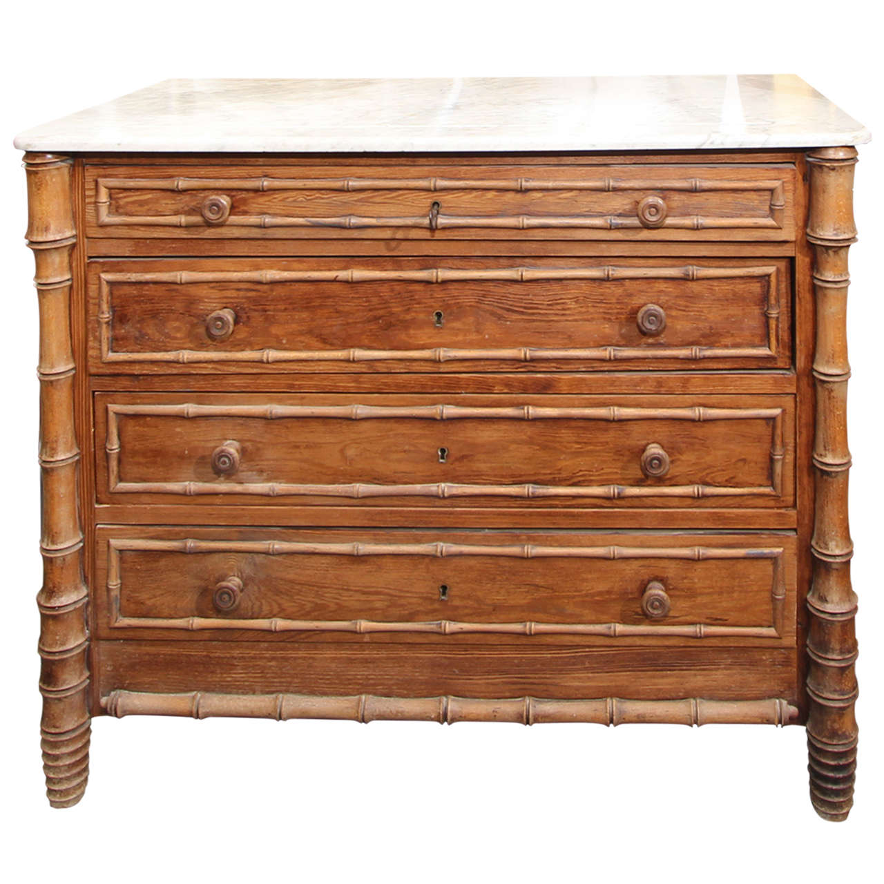 French Faux Bamboo Chest