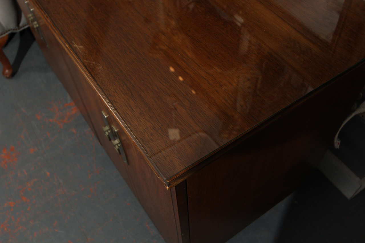 Hideaway Table - mid century cabinet that opens into table with 3 leaves  1