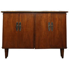 Hideaway Table - mid century cabinet that opens into table with 3 leaves