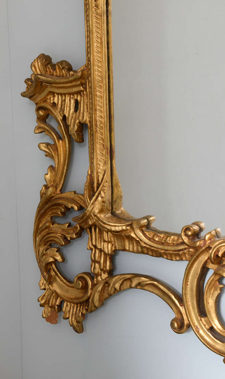 European English Antique Gilt Mirror, George III Style Original Condition