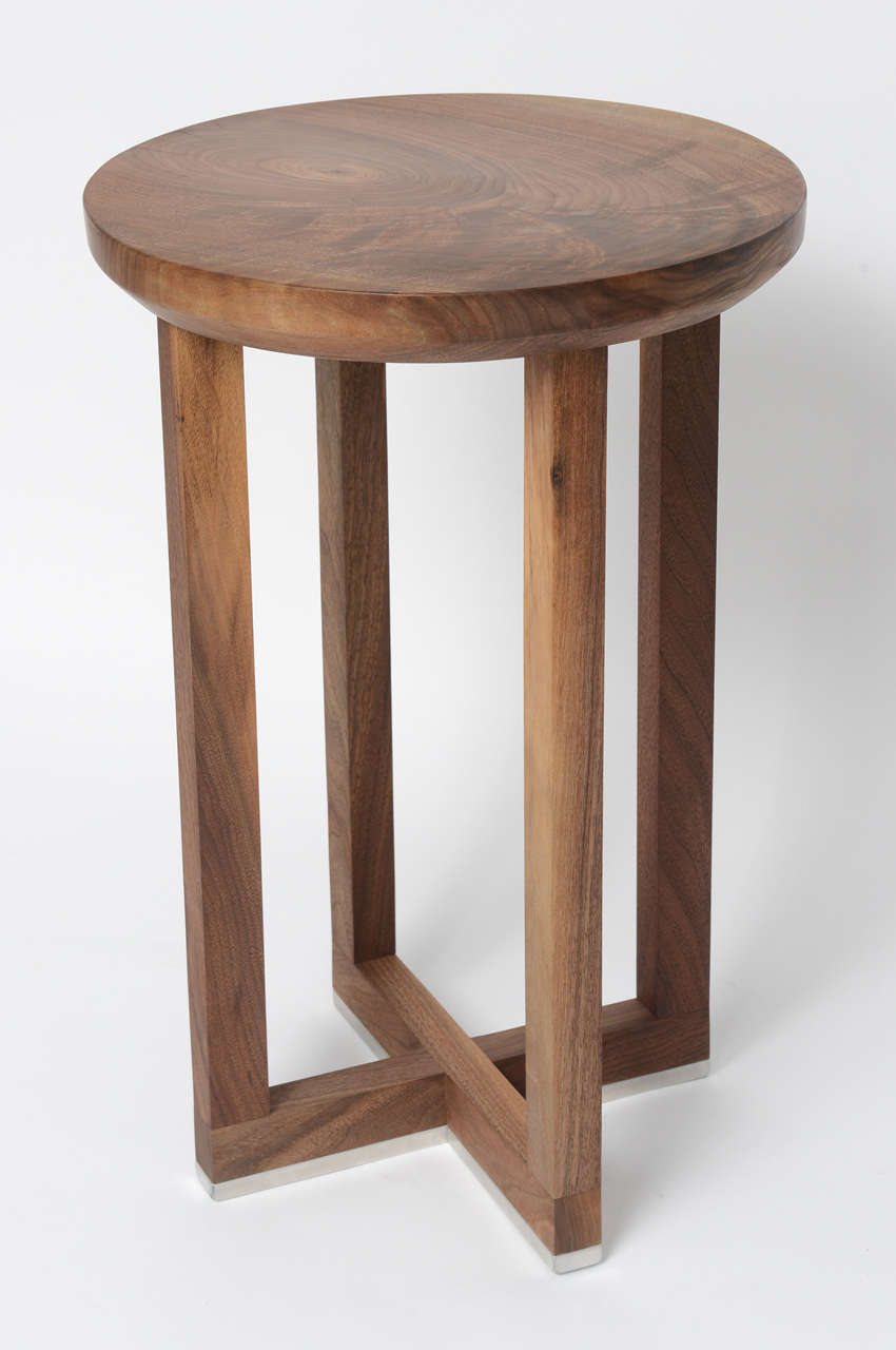 Artisan Black Walnut Pedestal or Side Table