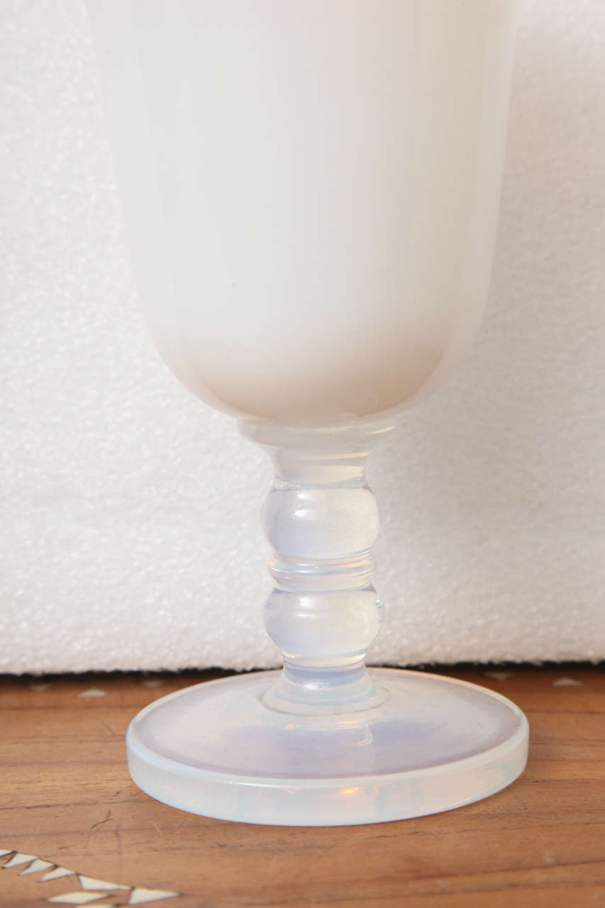 European White Glass Cristal Sevres Cup