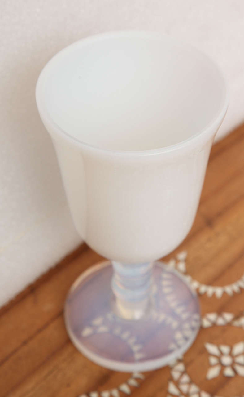 20th Century White Glass Cristal Sevres Cup