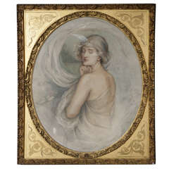 Pre-Raphaelite Ornate Pastel Painting