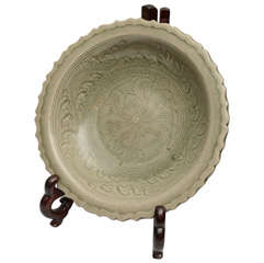 Celadon Plate on Stand