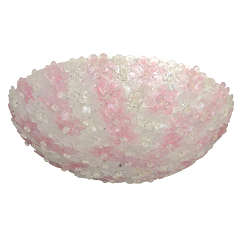 Pink and Clear Floral Ceiling Fixture