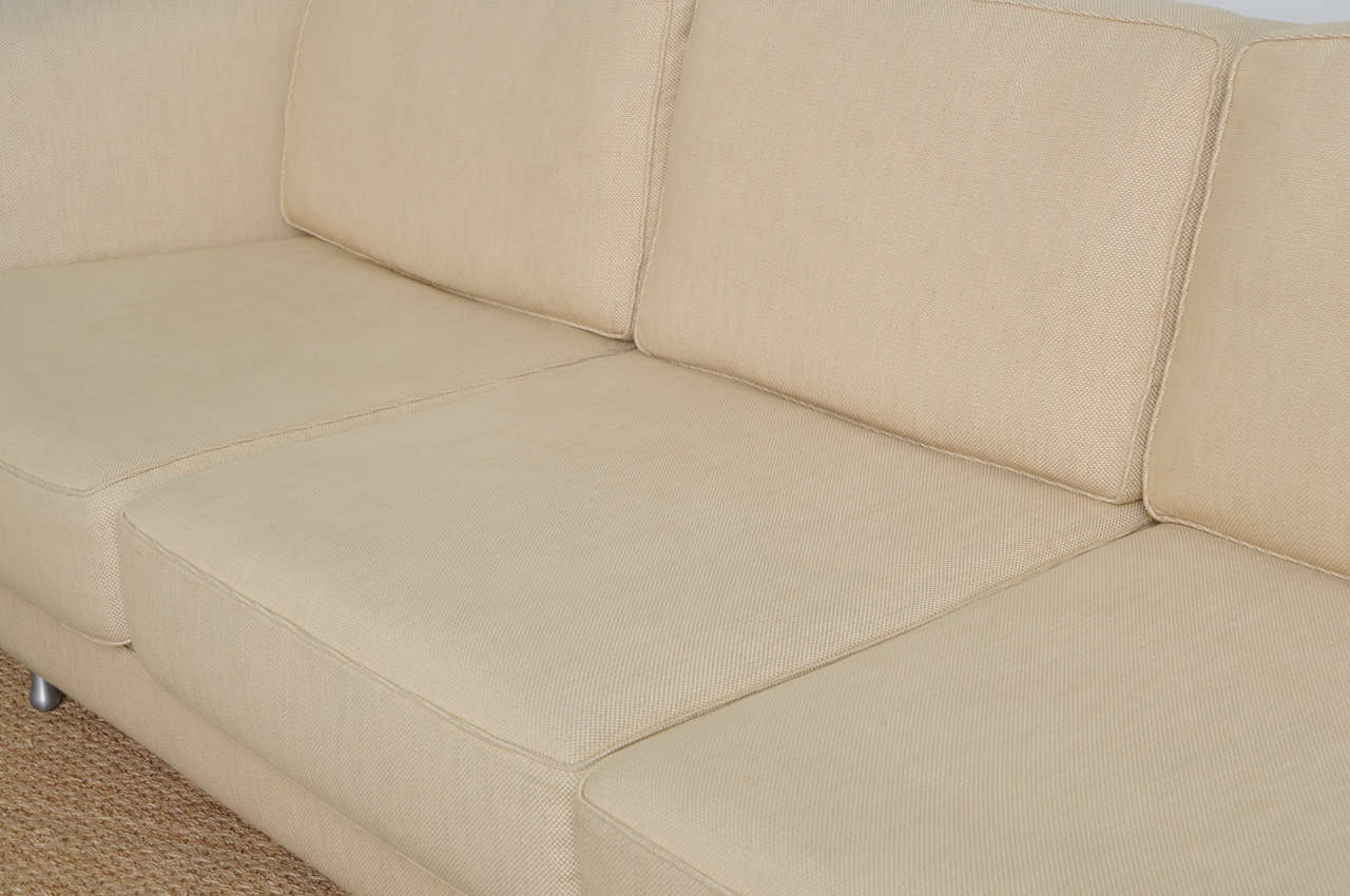 Steel Comfortable & Deep Seated Linen Moroso Sofa
