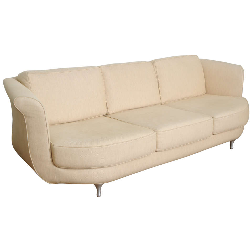 Comfortable & Deep Seated Linen Moroso Sofa