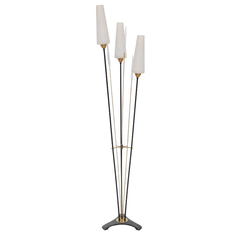 French Mid-Century Modern Standing Floor Lamp